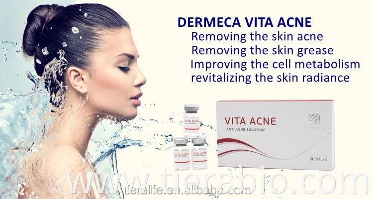 Dermeca Medical Grade Hyaluronic Acid Injectable Acne Remover Ha Face Serum Mesotherapy Solution Anti Comedos Ampoules for Repair Facial/Body/Skin Zits